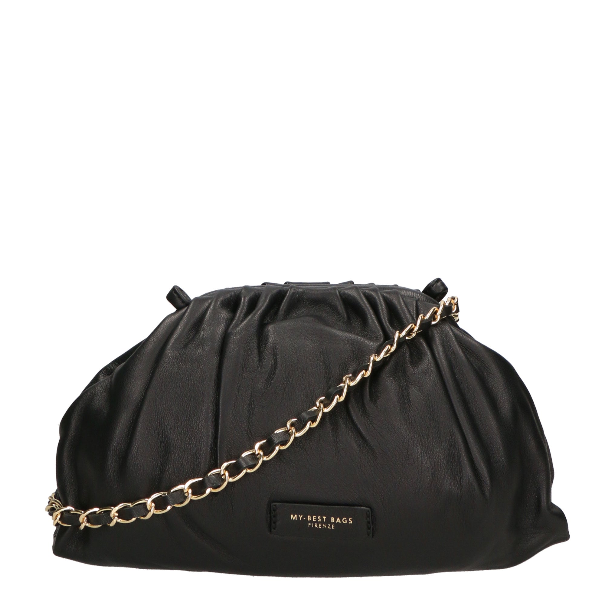 Borsa a tracolla da donna 100% pelle MYB-7008-SS-NERO 21 My Best Bag