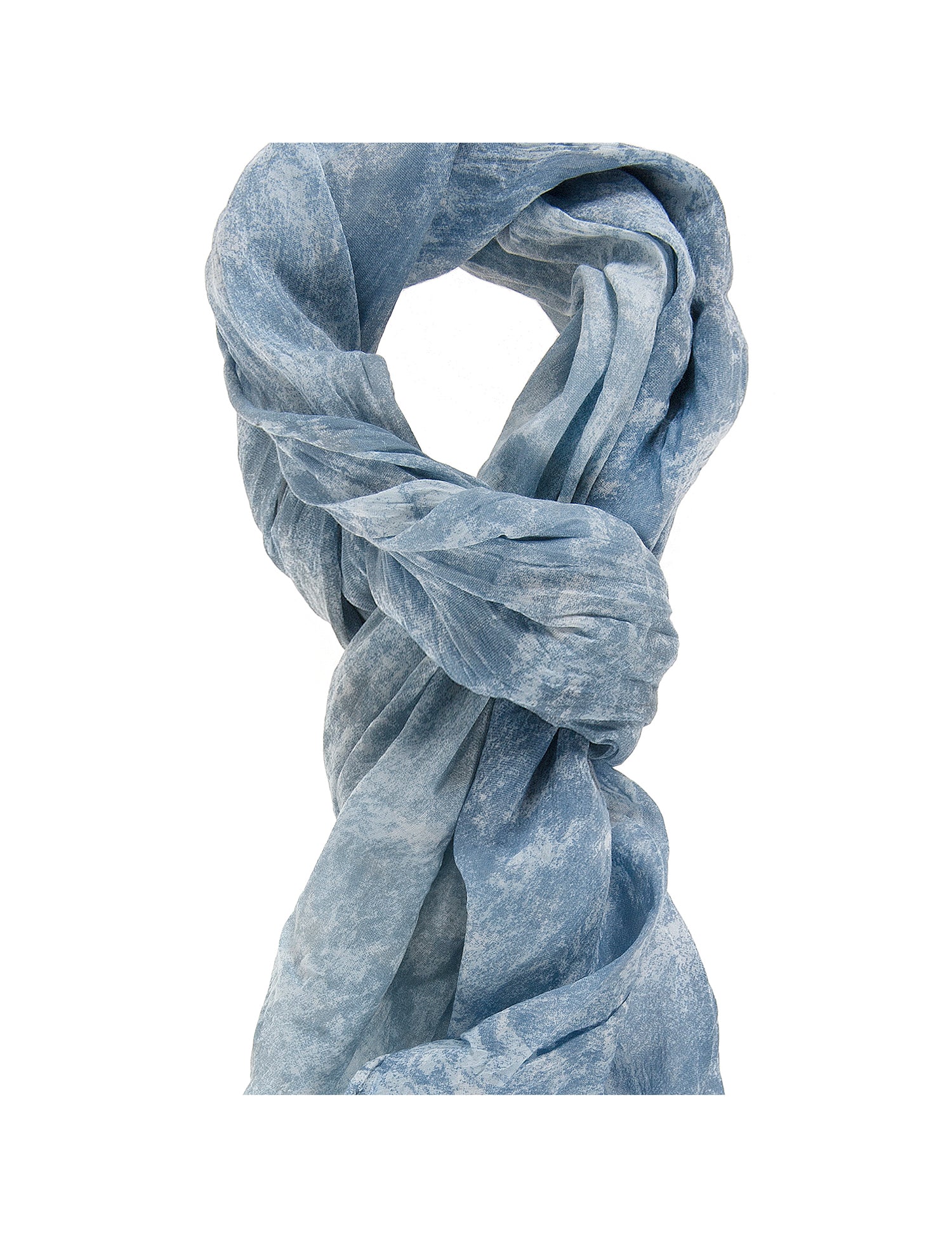 Sonia L2014-BLU JEANS Foulard unisex Cotone e Seta Gave Lux