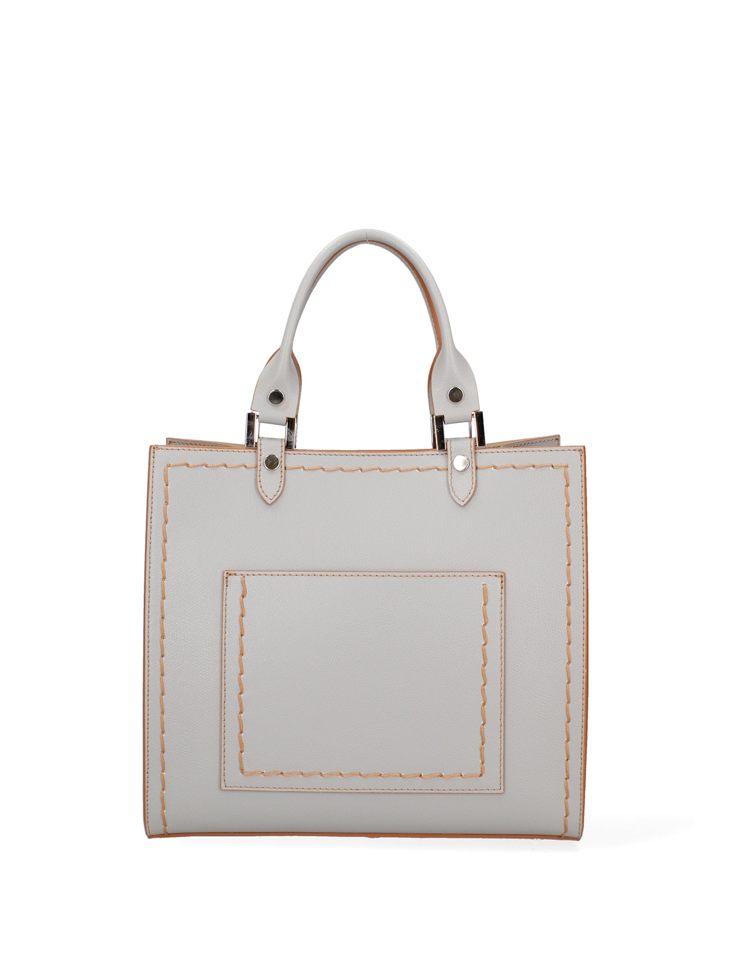 Borsa a mano da donna 100% vera pelle 07262-P 630 GRIGIO CHIARO Roberta Rossi