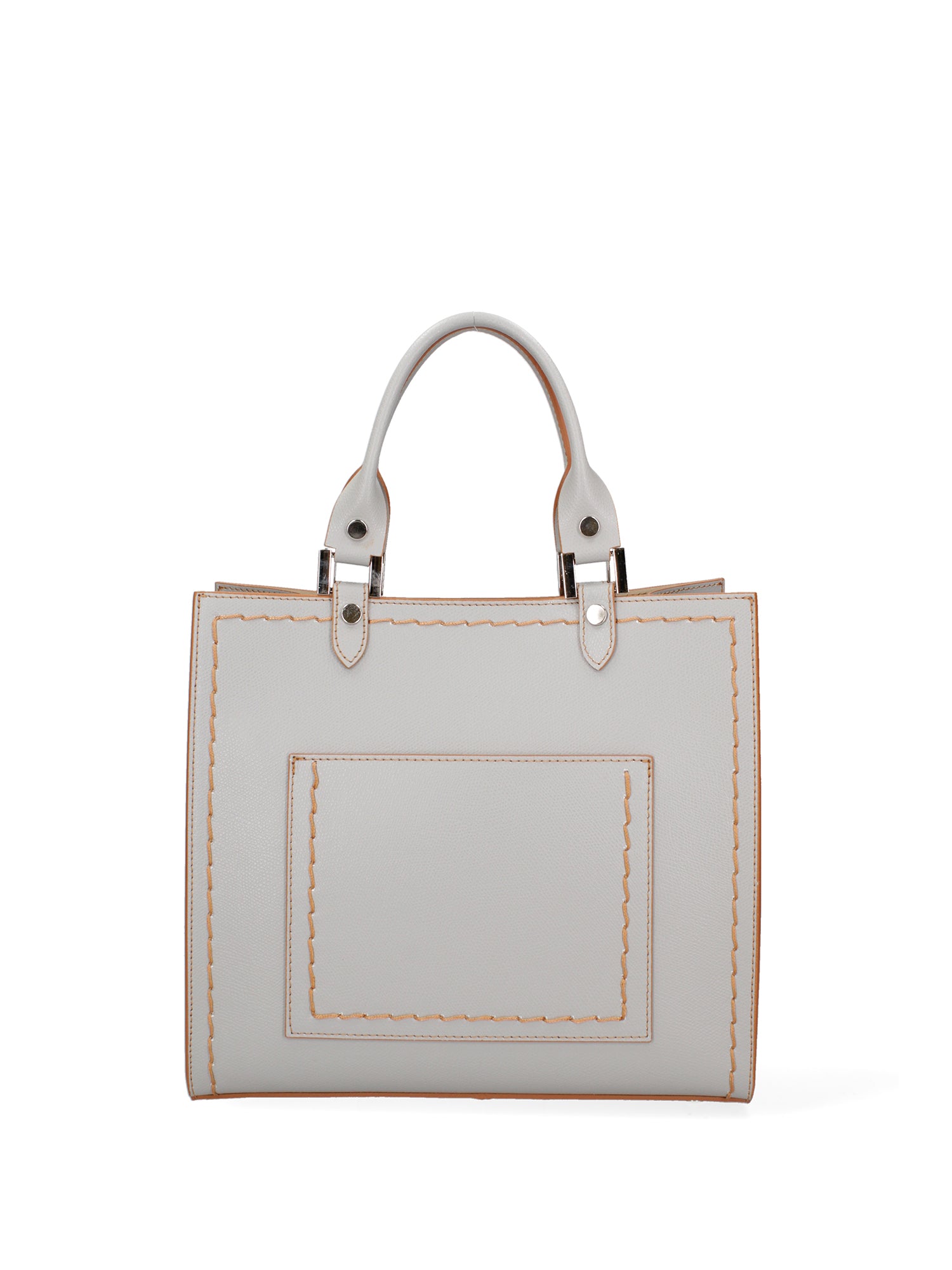 Borsa a mano da donna 100% vera pelle 07262-P 630 GRIGIO CHIARO Roberta Rossi