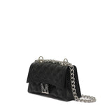 Borsa a mano da donna 100% Pvc FLAT RHOMBUS S-BLACK + SILVER Marc Ellis