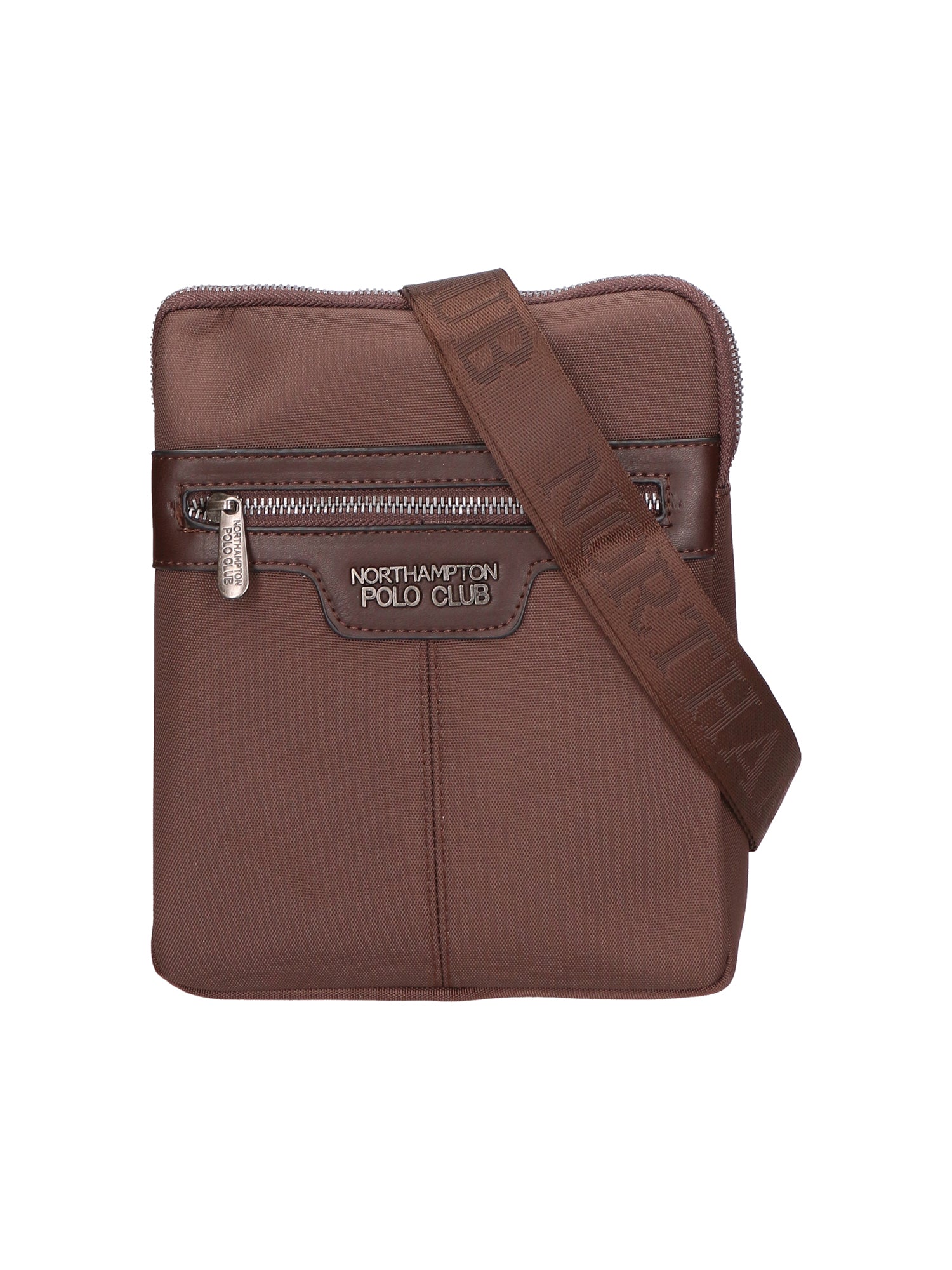 Borsa a tracolla uomo in pelle PU Casual PCL3154-BROWN Northampton Polo Club