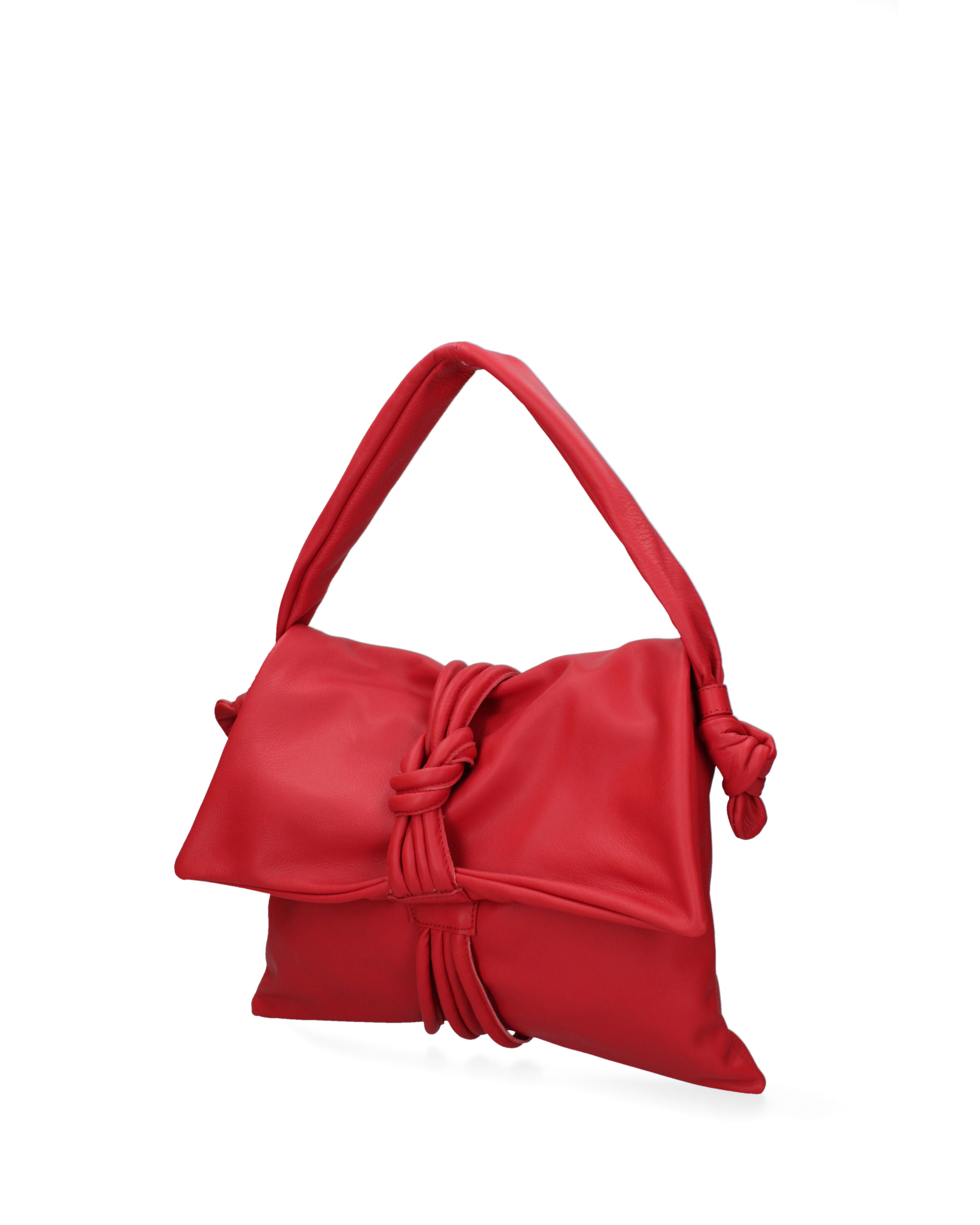 Borsa a spalla da donna Vera pelle 07172-S58 ROSSO FUOCO Viola Castellani
