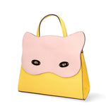 Arancia Borsa a mano da donna 100% pelle 8969-GIALLO+ROSA Gave Lux