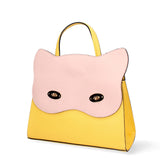 Arancia Borsa a mano da donna 100% pelle 8969-GIALLO+ROSA Gave Lux