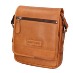 Borsa a tracolla uomo in vera pelle RFID HILB-6113-CUOIO Hill Burry