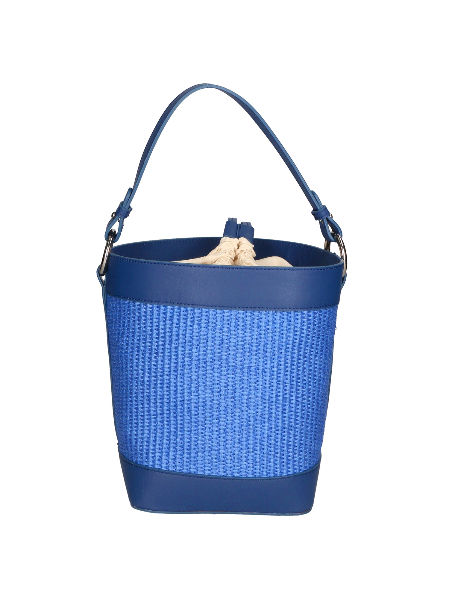 Borsa a secchiello da donna Misto pelle e tessuto MYB-05165-SS-530+S22 BLUETTE My Best Bag