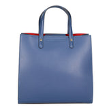 Borsa a mano da donna 100% pelle artigianale MYB-6016-FW-P 634 BLUJEANS My Best Bag