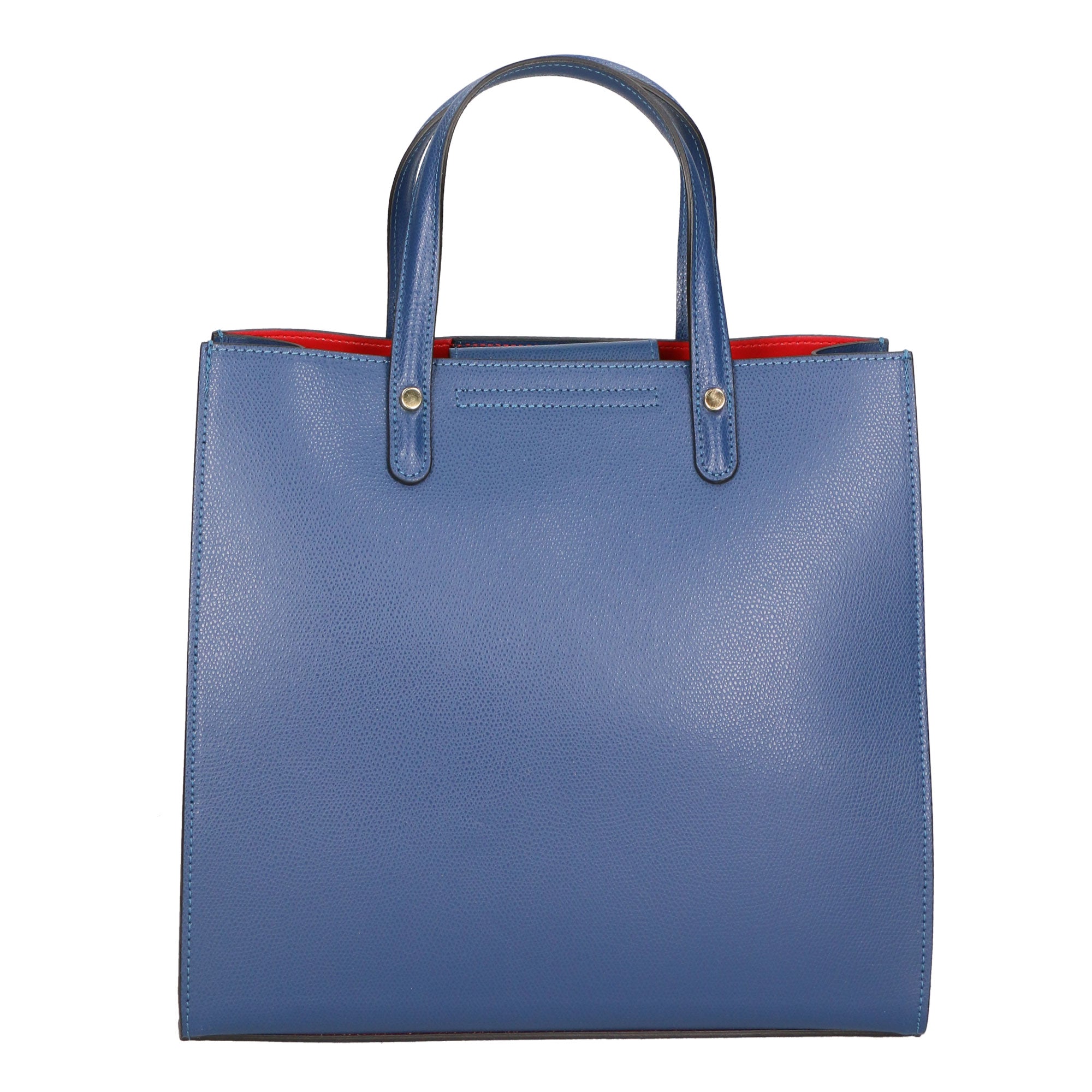 Borsa a mano da donna 100% pelle artigianale MYB-6016-FW-P 634 BLUJEANS My Best Bag