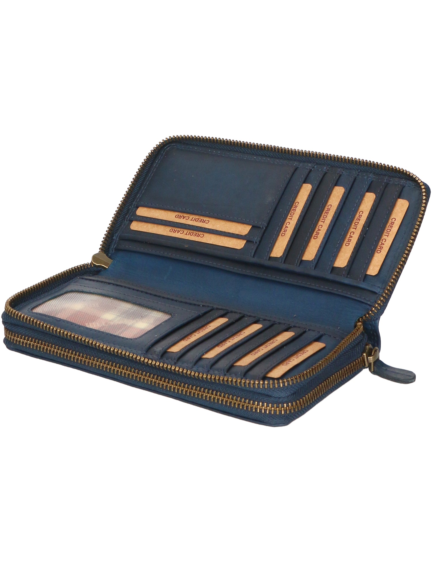 Portafoglio da uomo in vera pelle RFID HILB-3628-BLU Hill Burry