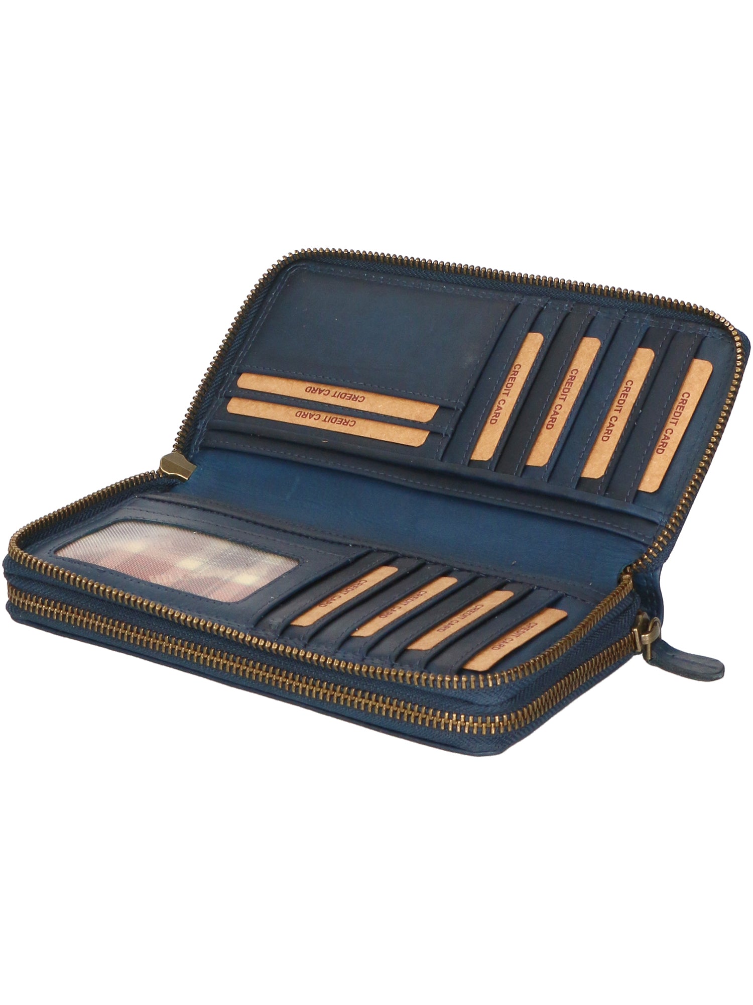Portafoglio da uomo in vera pelle RFID HILB-3628-BLU Hill Burry