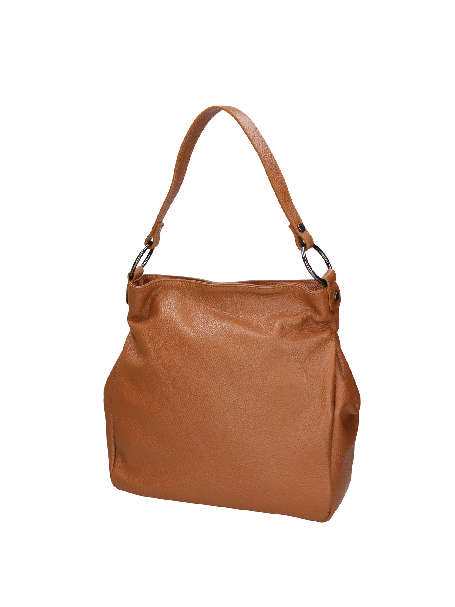 Bea Borsa a spalla da donna 100% pelle 05710-D17 CUOIO SCURO DARK COGNAC Gave Lux