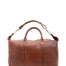 Borsa da viaggio unisex in vera pelle 100% cotone 4046-MARRONE Alessia Firenze