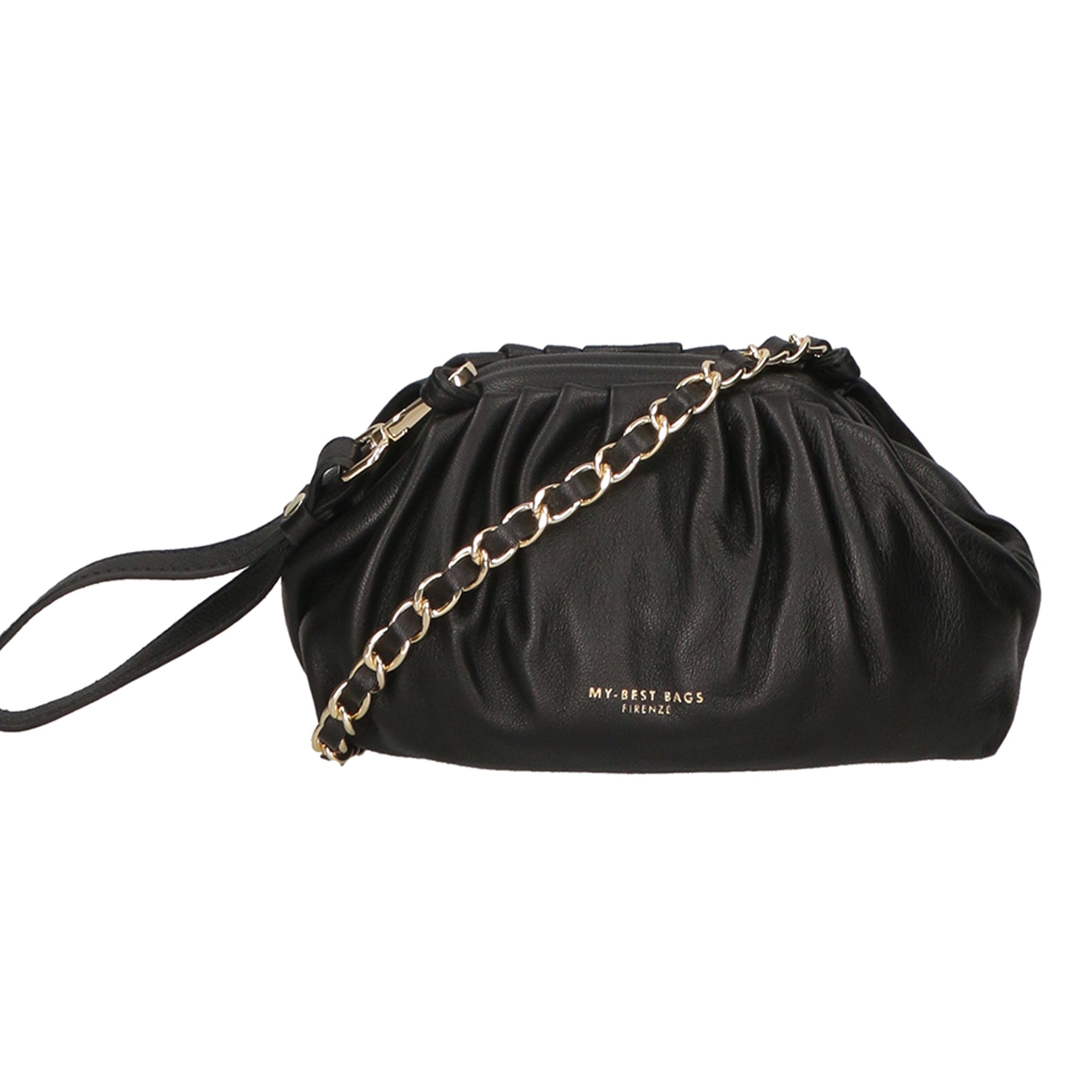 Borsa a tracolla da donna 100% pelle MYB-8014-FW-NERO 21 My Best Bag