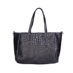 Lorella Borsa a spalla da donna Vera pelle croco 06499-013 BLU NAVY Gave Lux