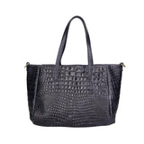 Lorella Borsa a spalla da donna Vera pelle croco 06499-013 BLU NAVY Gave Lux