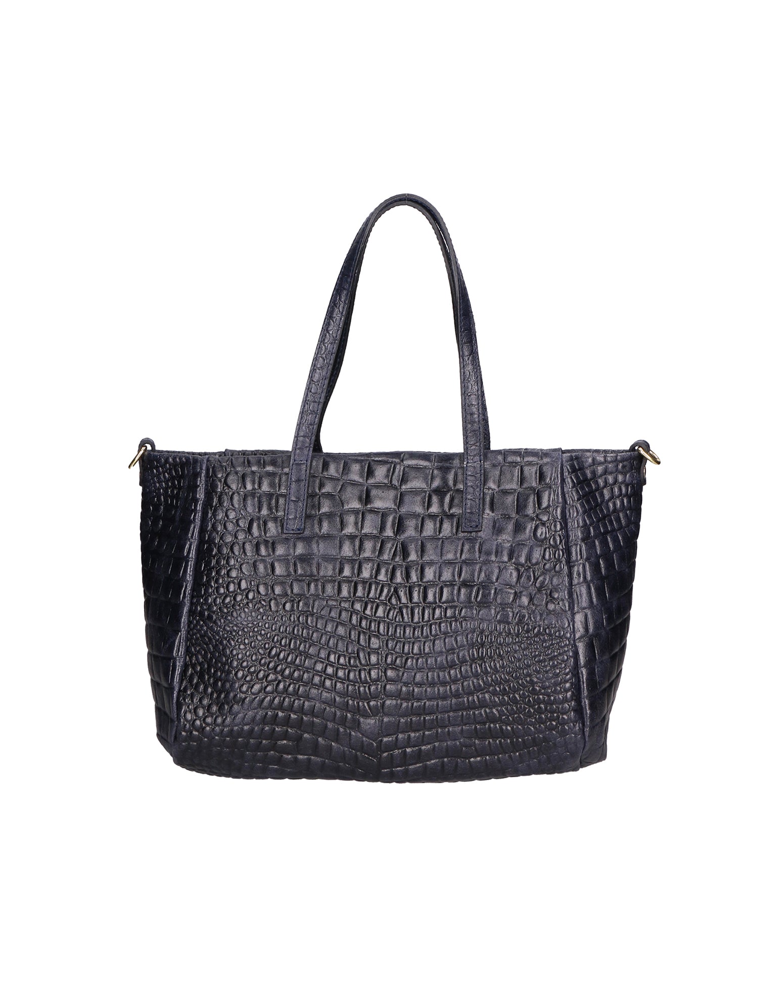 Lorella Borsa a spalla da donna Vera pelle croco 06499-013 BLU NAVY Gave Lux