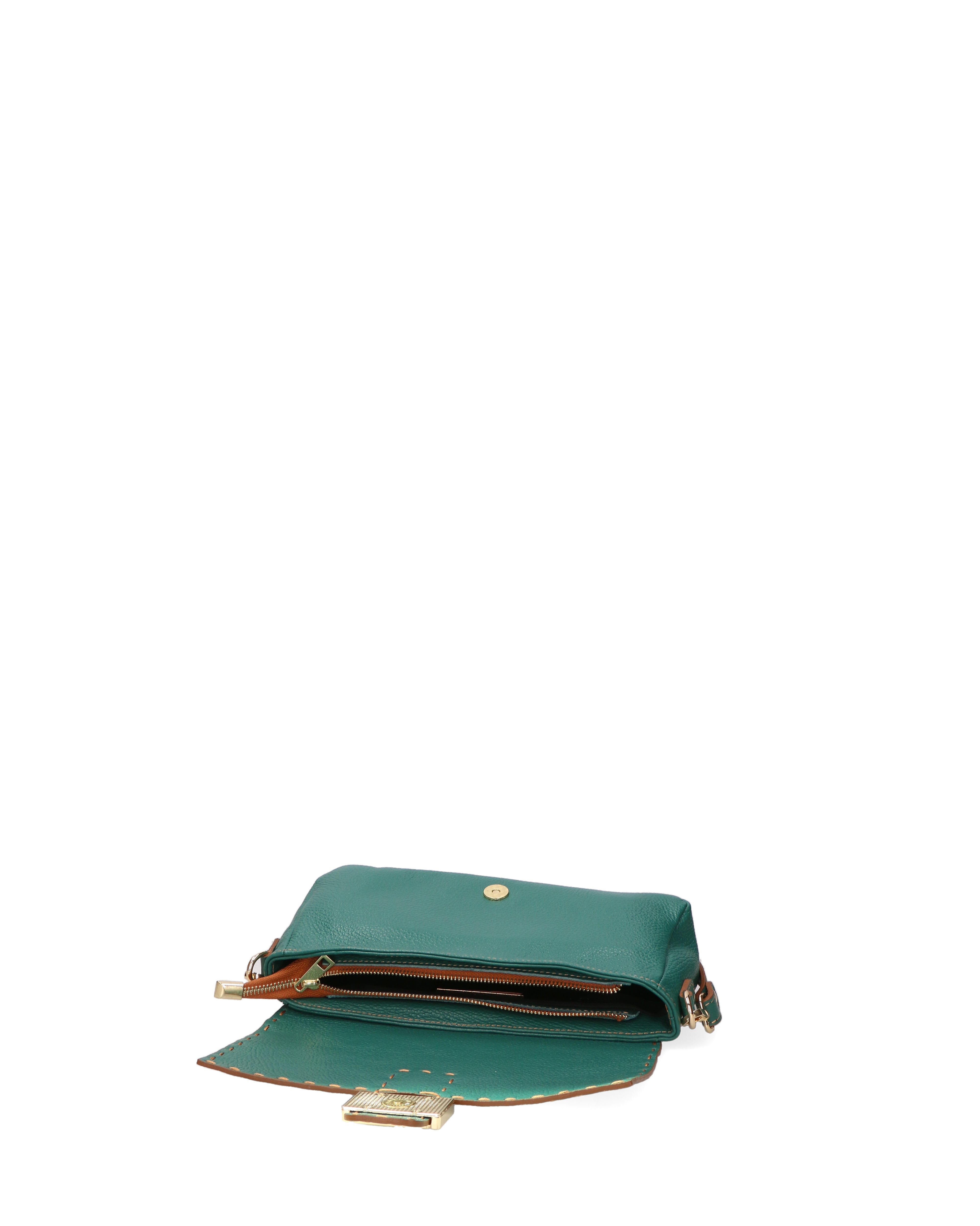 Wally Borsa a spalla da donna Vera pelle 06869-D91 PAVONE Gave Lux