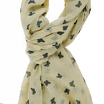 Sara L1008-GIALLO Foulard unisex in cotone e seta Gave Lux