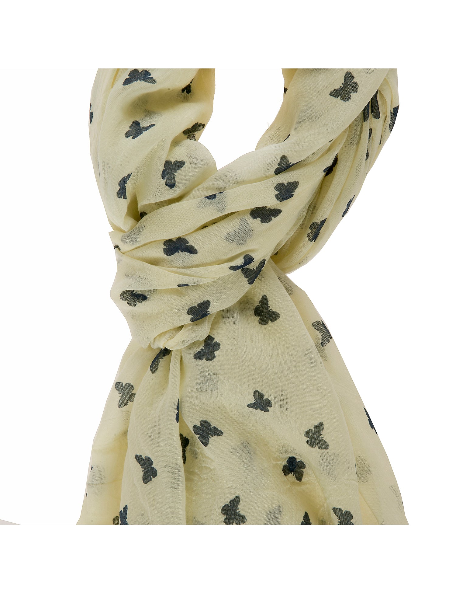 Sara L1008-GIALLO Foulard unisex in cotone e seta Gave Lux