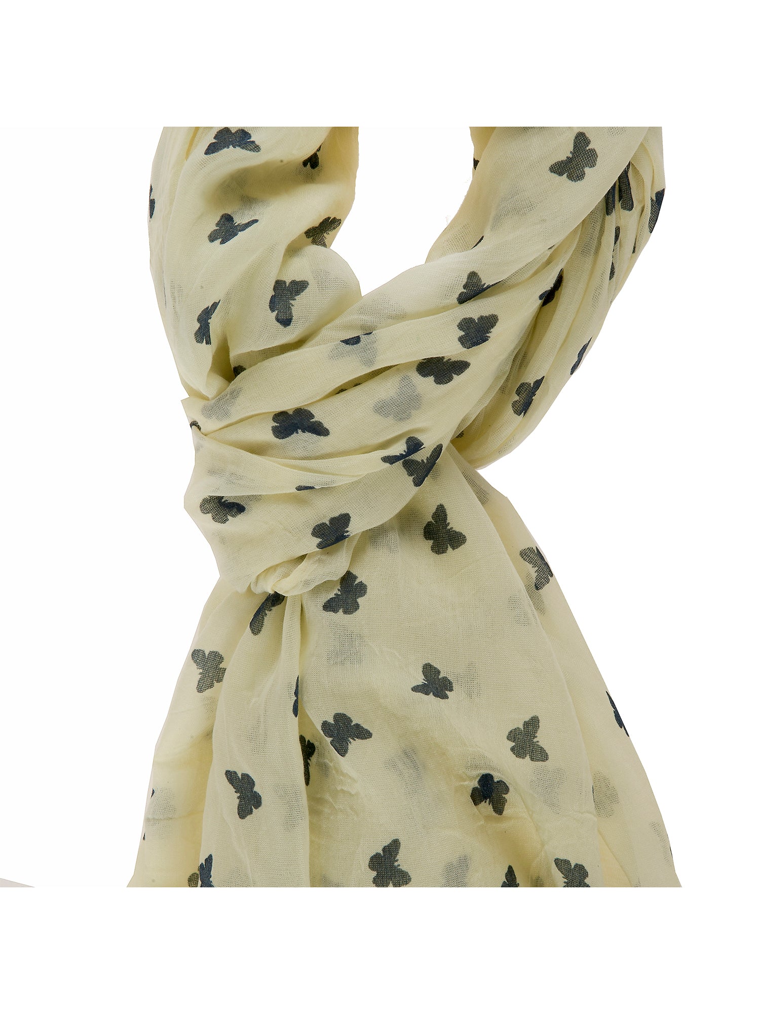Sara L1008-GIALLO Foulard unisex in cotone e seta Gave Lux