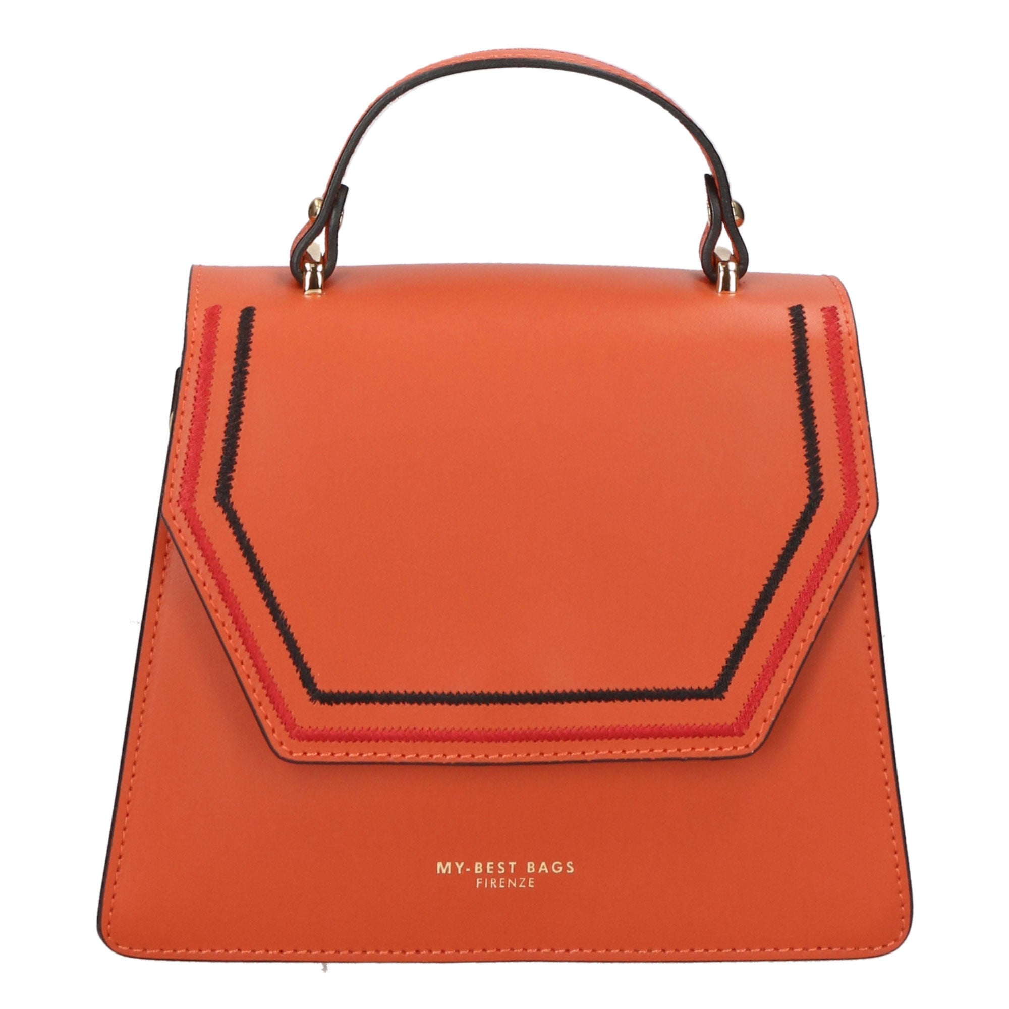 Borsa a mano da donna 100% vera pelle MYB-6004-FW-L311 MATTONE My Best Bag