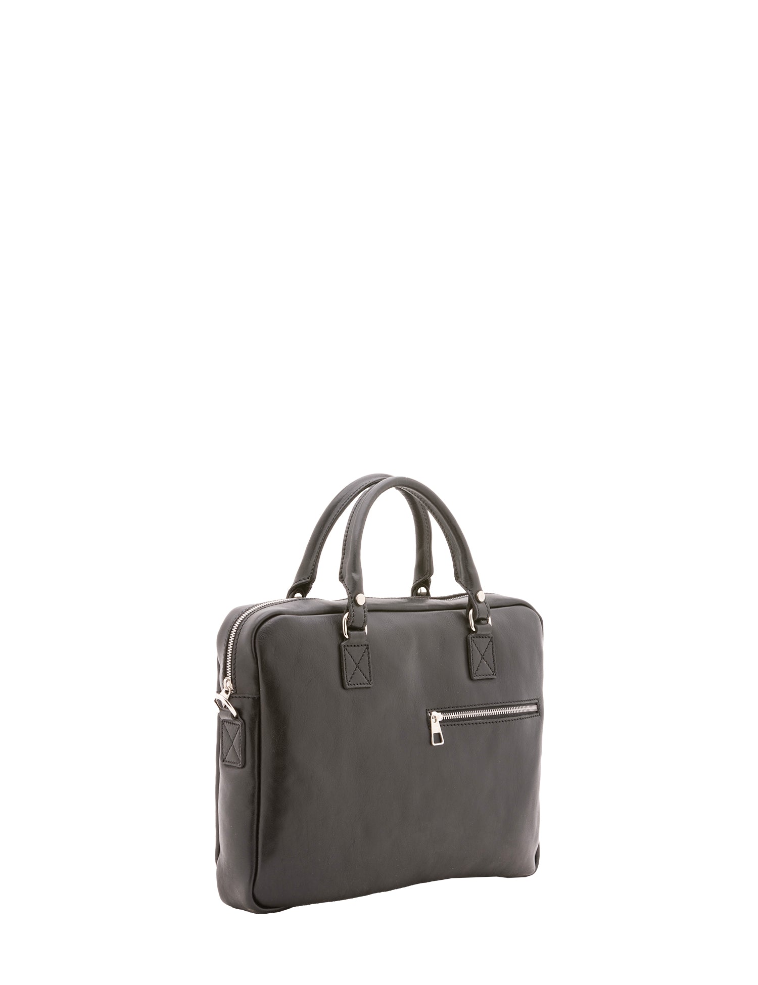 Borsa a mano unisex in vera pelle Made in Italy 4318-NERO Alessia Firenze