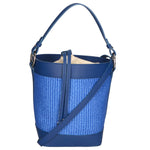 Borsa a secchiello da donna Misto pelle e tessuto MYB-05165-SS-530+S22 BLUETTE My Best Bag