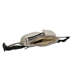 Aisha 04733-D86 GRIGIO PERLA PEARL GREY Marsupio da donna in vera pelle + canvas Gave Lux