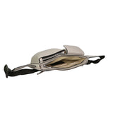 Aisha 04733-D86 GRIGIO PERLA PEARL GREY Marsupio da donna in vera pelle + canvas Gave Lux