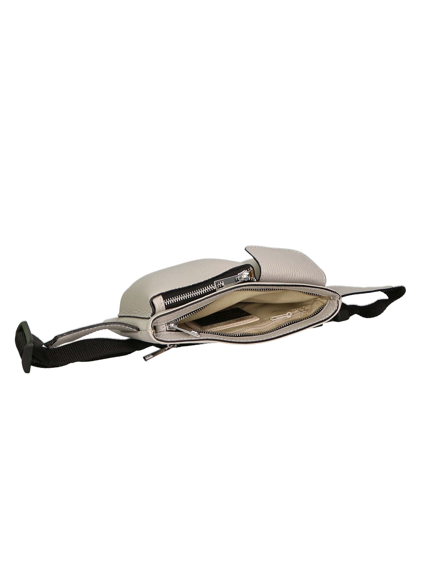 Aisha 04733-D86 GRIGIO PERLA PEARL GREY Marsupio da donna in vera pelle + canvas Gave Lux