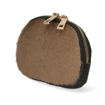 Rachele Pochette donna vera pelle Zip 02535-TAUPE Gave Lux