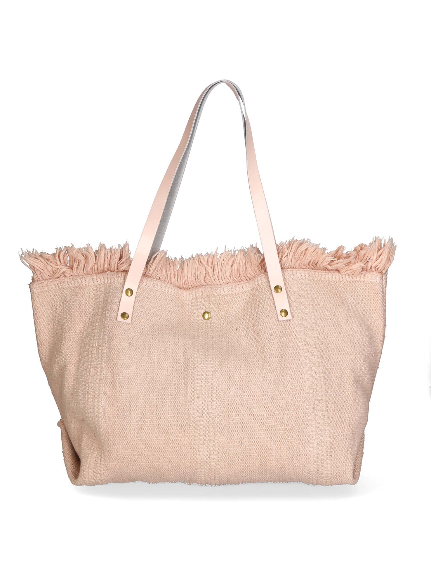 Agnese Borsa Shopper da donna Cotone e pelle 04649-D13 ROSA PINK Gave Lux