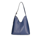 Lucetta Borsa a spalla da donna Vera pelle 04513-BLU JEANS D24 Gave Lux