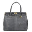 Deborah Borsa a mano da donna Pelle Croco Stampata 7727-C16 GRIGIO Gave Lux