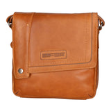 Borsa a tracolla uomo in vera pelle RFID HILB-3336-CUOIO Hill Burry
