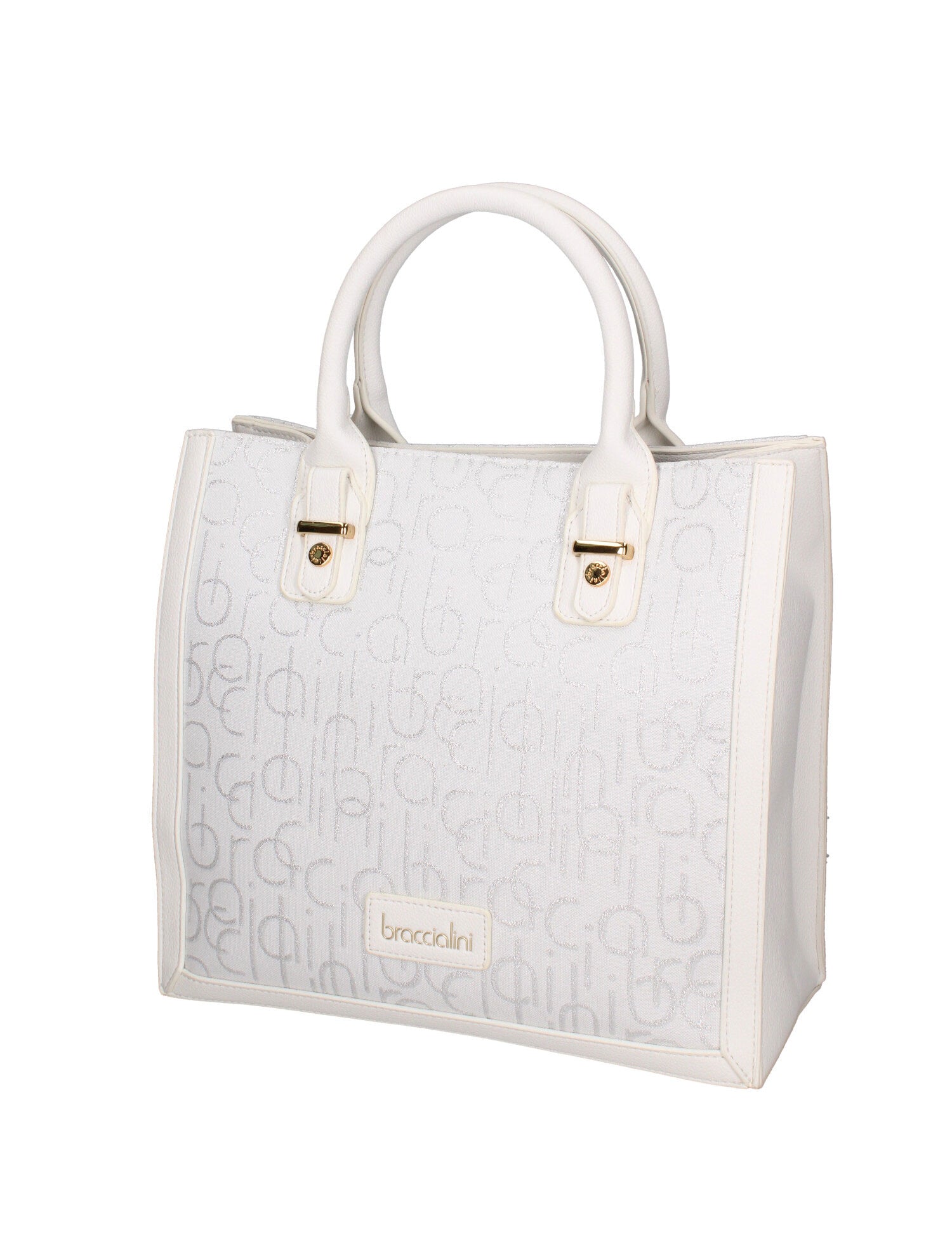 Oriana Chic Borsa a mano da donna 100% poliestere B16865-BIANCO Braccialini