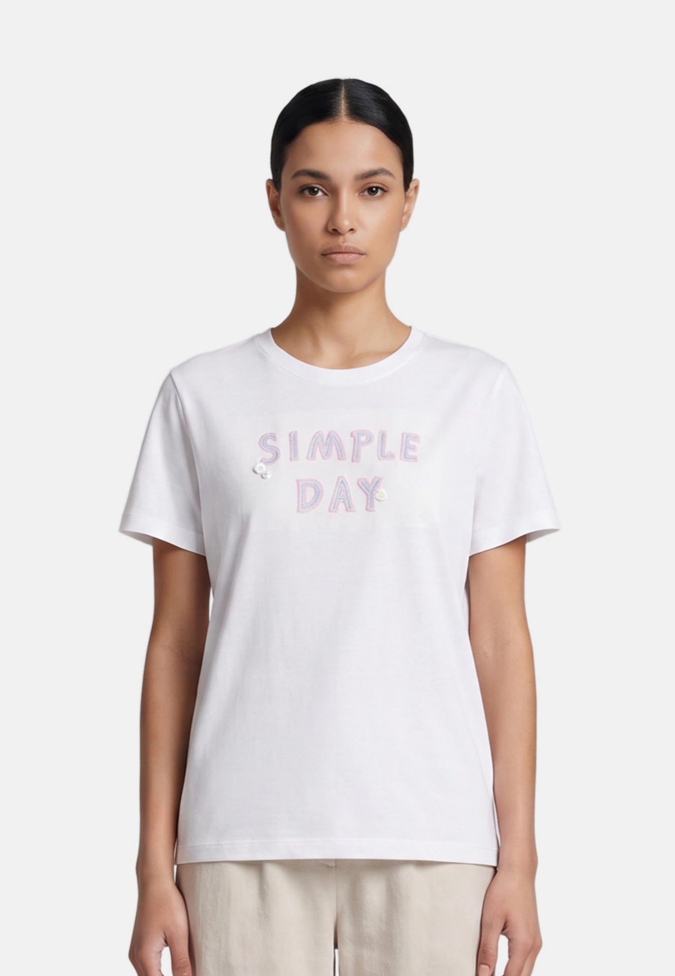T-shirt in 83,4% Cotone 16,6% Poliammide Blu