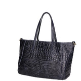Lorella Borsa a spalla da donna Vera pelle croco 06499-013 BLU NAVY Gave Lux