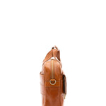 Borsa a mano unisex in vera pelle Made in Italy 4575-MIELE Alessia Firenze