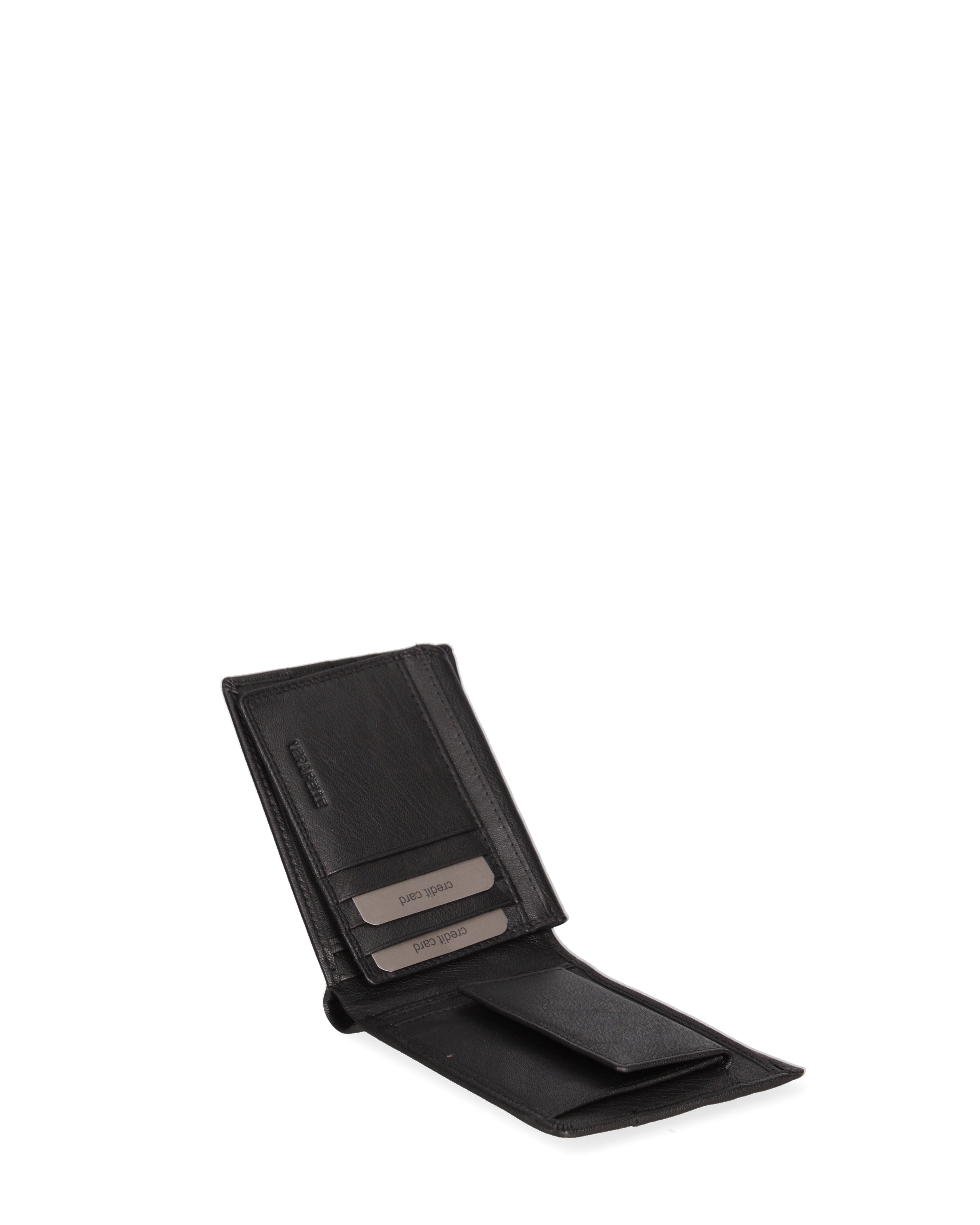 Portafoglio uomo in vera pelle Casual LB7611-04-NERO Laura Biagiotti
