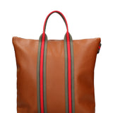 Convertible Handbag Into Backpack For Women In Genuine Leather Made in Italy 43x38x12 cm