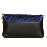 Safira Borsa a mano da donna Vera pelle 04760-ZEBRA BLU Gave Lux