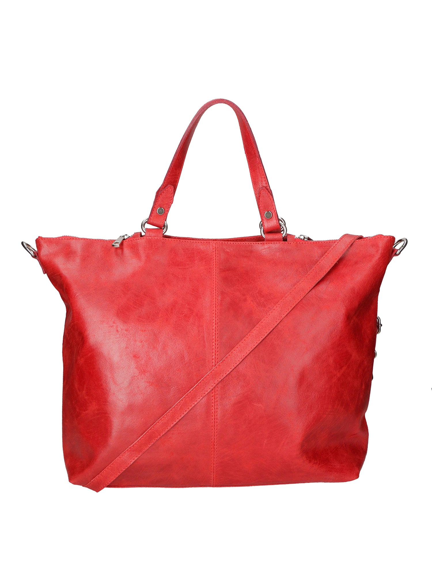 Elisamaria Borsa a spalla da donna Vera pelle 80055-ROSSO Gave Lux