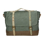 Minerva Borsa a mano unisex Canvas e pelle ZG3011-VERDE GREEN Gave Lux