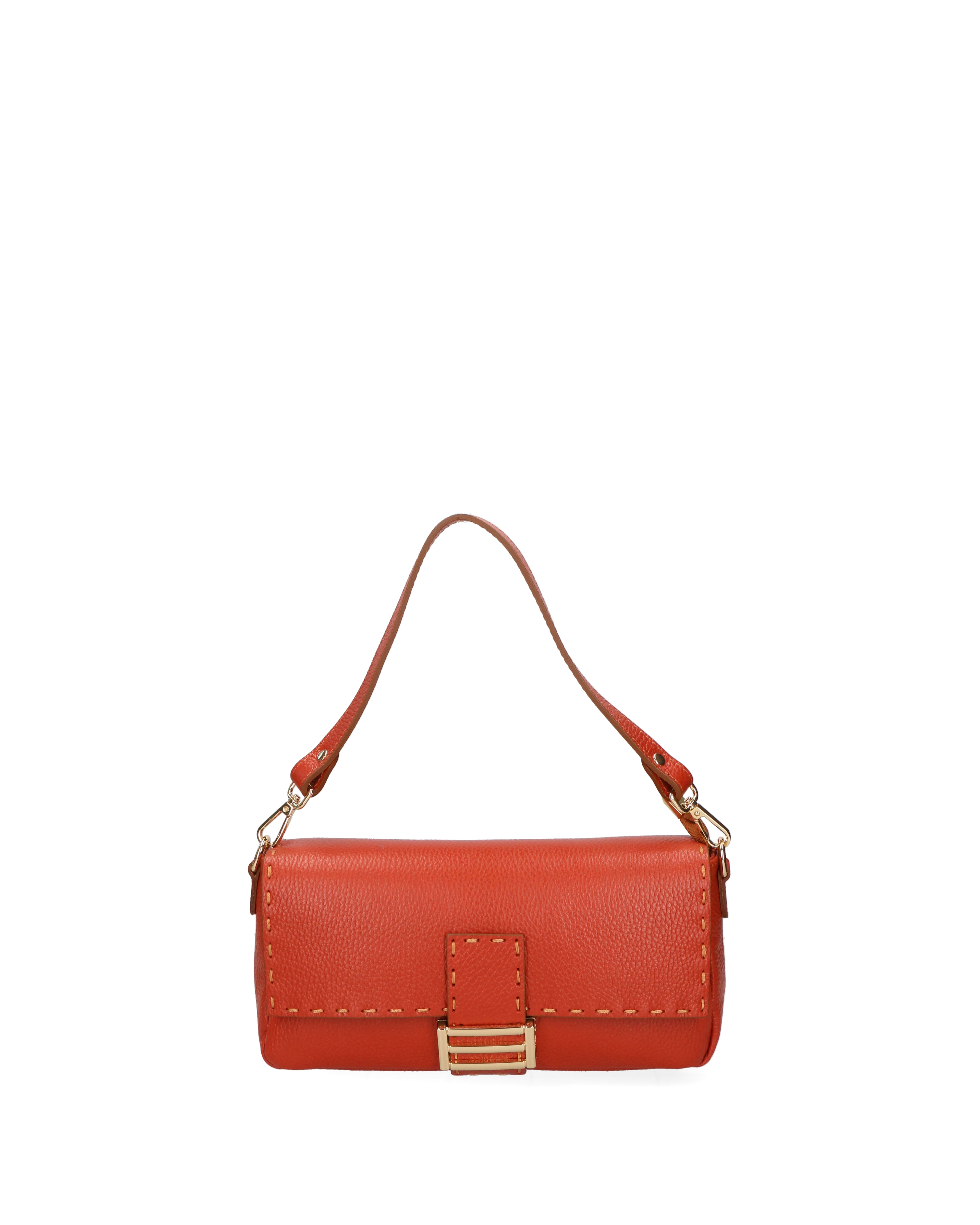 Wally Borsa a spalla da donna Vera pelle 06869-D61 MATTONE Gave Lux