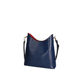 Carmine Borsa a spalla da donna Vera pelle 05442-LU24 BLU JEAN Gave Lux