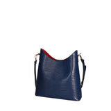 Carmine Borsa a spalla da donna Vera pelle 05442-LU24 BLU JEAN Gave Lux