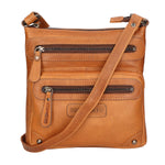 Borsa a tracolla da uomo Vera pelle RFID HILB-15118-CUOIO Hill Burry