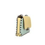 Vera pelle 8641-MARINA+GIALLO Borsa a tracolla da donna Evanthe Pro Gave Lux